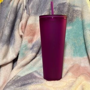 Starbucks 2022 Purple Soft Touch Cold Tumbler BNWT 24oz